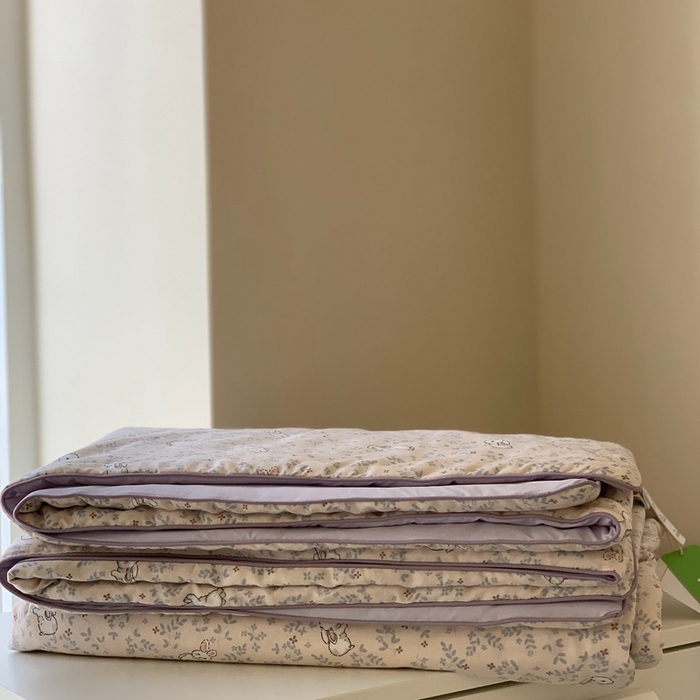 91家纺网 家纺一手货源 找家纺 汇庭 2025春夏新款双层纱凉感被系列夏凉被空调被单夏被 凉爽兔