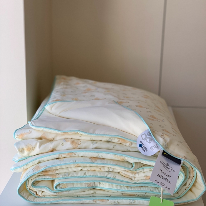 91家纺网 家纺一手货源 找家纺 汇庭 2025春夏新款双层纱凉感被系列夏凉被空调被单夏被 凉爽鸭