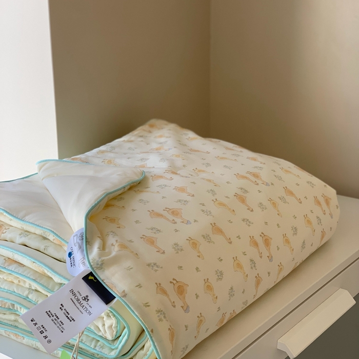 91家纺网 家纺一手货源 找家纺 汇庭 2025春夏新款双层纱凉感被系列夏凉被空调被单夏被 凉爽鸭