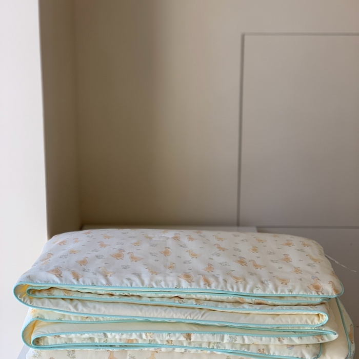 91家纺网 家纺一手货源 找家纺 汇庭 2025春夏新款双层纱凉感被系列夏凉被空调被单夏被 凉爽鸭