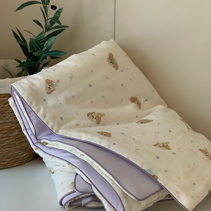 91家纺网 家纺一手货源 找家纺 汇庭 2025春夏新款双层纱凉感被系列夏凉被空调被单夏被 玛卡世界