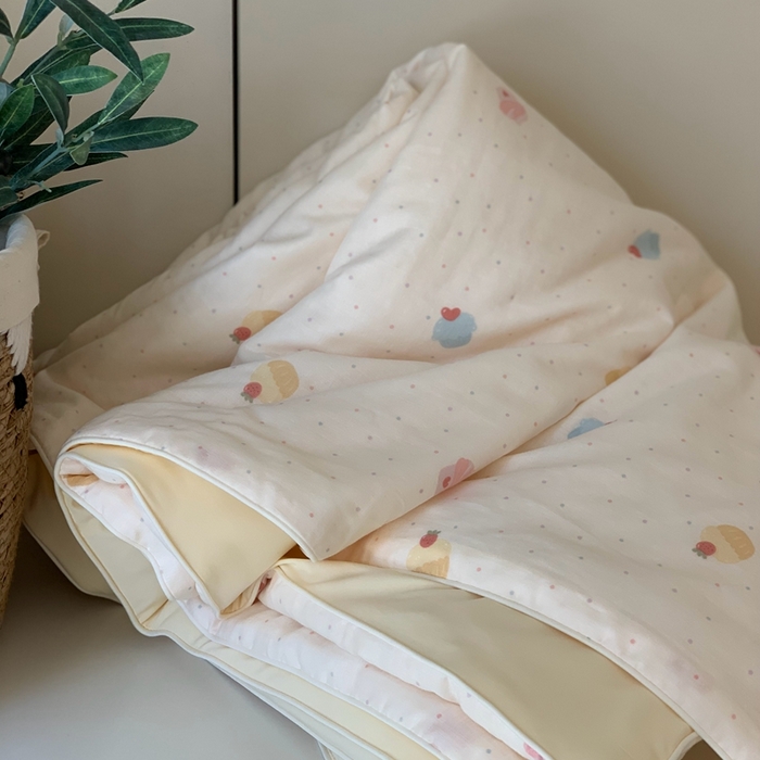 91家纺网 家纺一手货源 找家纺 汇庭 2025春夏新款双层纱凉感被系列夏凉被空调被单夏被 七彩蛋糕