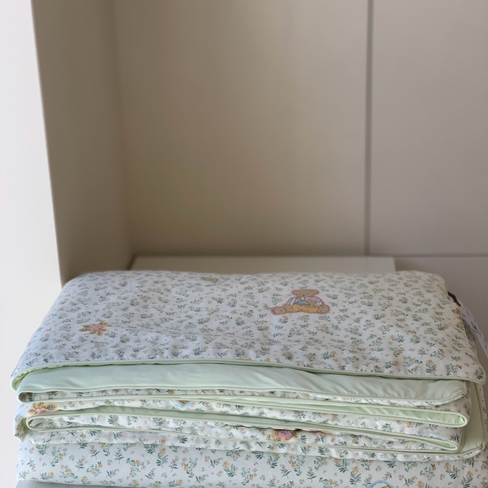 91家纺网 家纺一手货源 找家纺 汇庭 2025春夏新款双层纱凉感被系列夏凉被空调被单夏被 青草熊