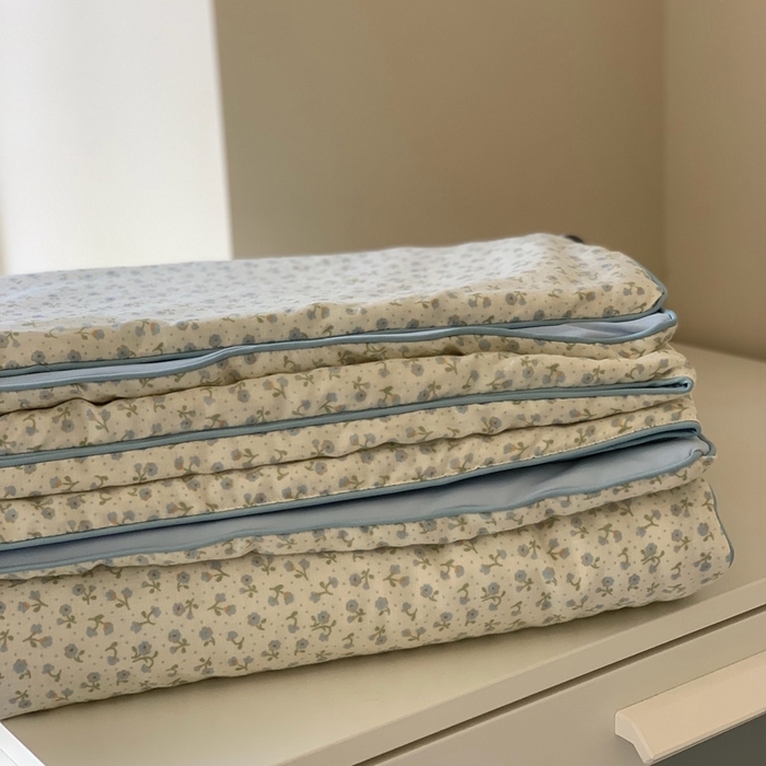 91家纺网 家纺一手货源 找家纺 汇庭 2025春夏新款双层纱凉感被系列夏凉被空调被单夏被 清禾