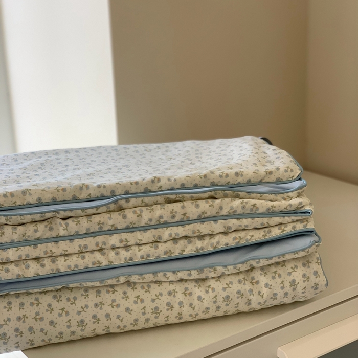 91家纺网 家纺一手货源 找家纺 汇庭 2025春夏新款双层纱凉感被系列夏凉被空调被单夏被 清禾