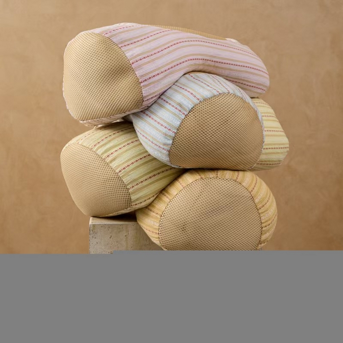 91家纺网 家纺一手货源 找家纺 云熙枕业 2025新款全棉圆柱荞麦枕 枕头枕芯 粉色 25×50cm/只