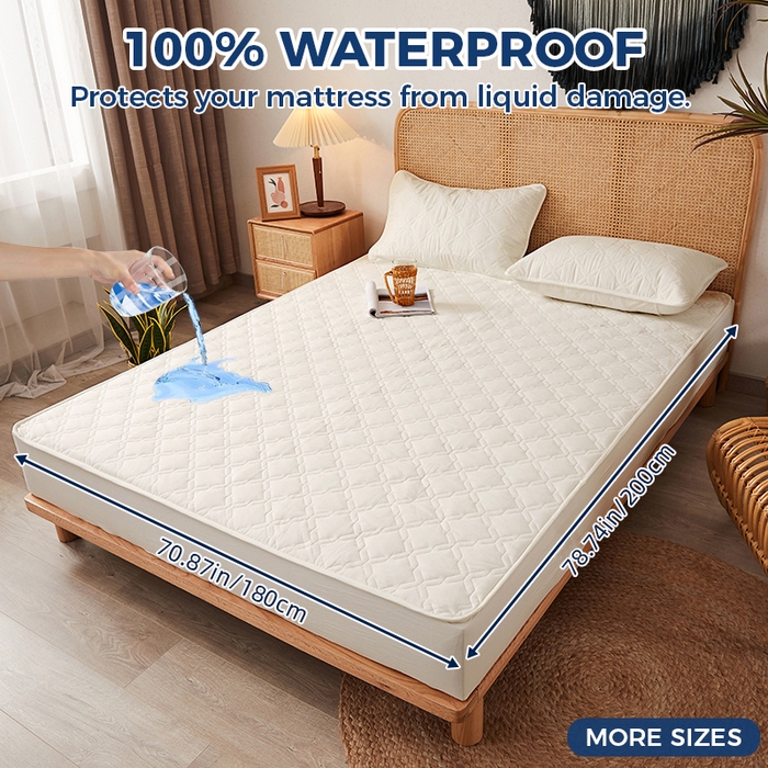 91家纺网 家纺一手货源 找家纺 （总）丝芙妮家居（原乐视家纺） 2025春夏新款外贸夹棉防水单床笠（50件起拿）