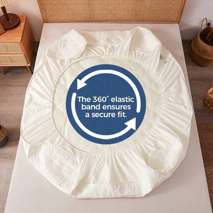 91家纺网 家纺一手货源 找家纺 （总）丝芙妮家居（原乐视家纺） 2025春夏新款外贸夹棉防水单床笠（50件起拿）