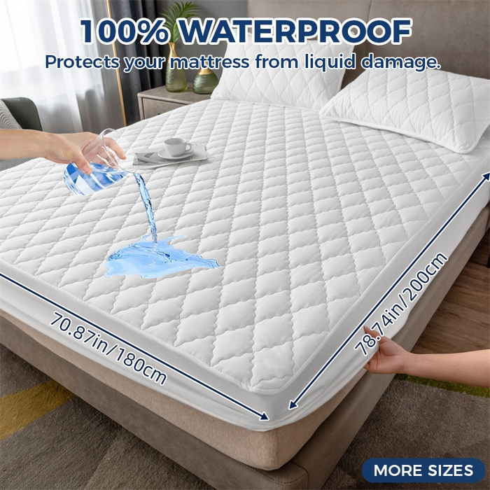 91家纺网 家纺一手货源 找家纺 （总）丝芙妮家居（原乐视家纺） 2025春夏新款外贸夹棉防水单床笠（50件起拿）