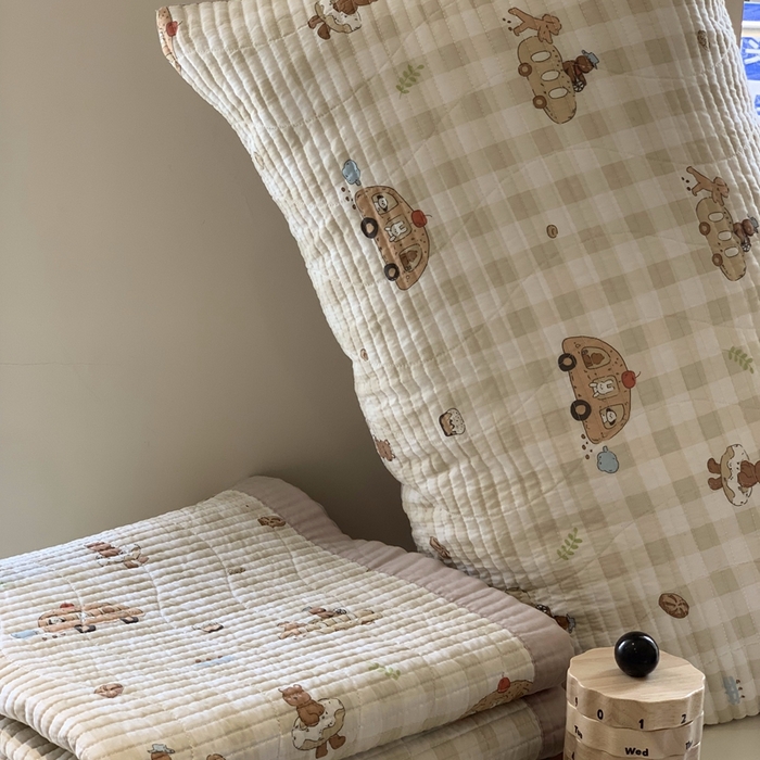 91家纺网 家纺一手货源 找家纺 汇庭 2025春夏新款莱赛尔床盖两件套系列 环游庄园