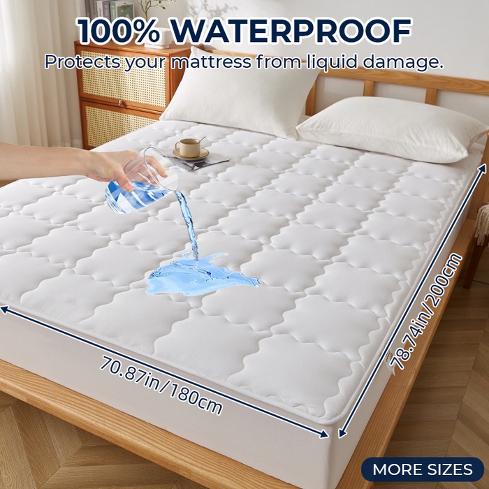 丝芙妮家居（原乐视家纺） 2025春夏新款外贸夹棉防水单床笠（50件起拿） 方形-白