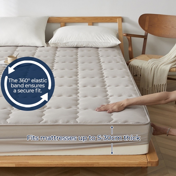 91家纺网 家纺一手货源 找家纺 丝芙妮家居（原乐视家纺） 2025春夏新款外贸夹棉防水单床笠（50件起拿） 方形-米