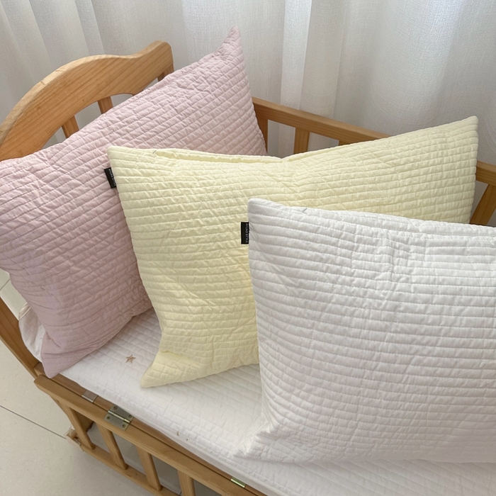 91家纺网 家纺一手货源 找家纺 （总）期遇家居 2025新款糖果色双面绗缝枕套（不含枕芯）双面可用