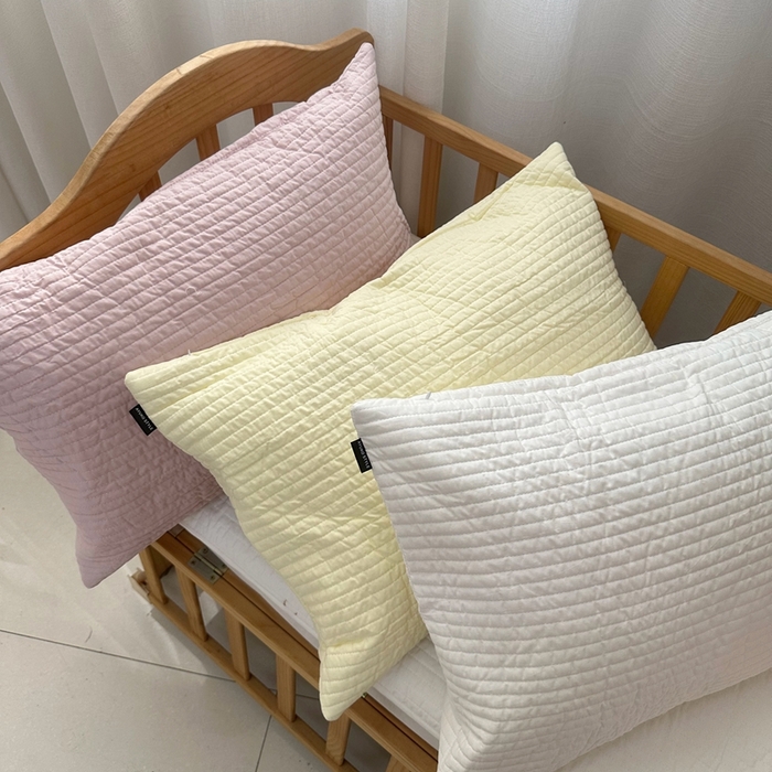 91家纺网 家纺一手货源 找家纺 （总）期遇家居 2025新款糖果色双面绗缝枕套（不含枕芯）双面可用