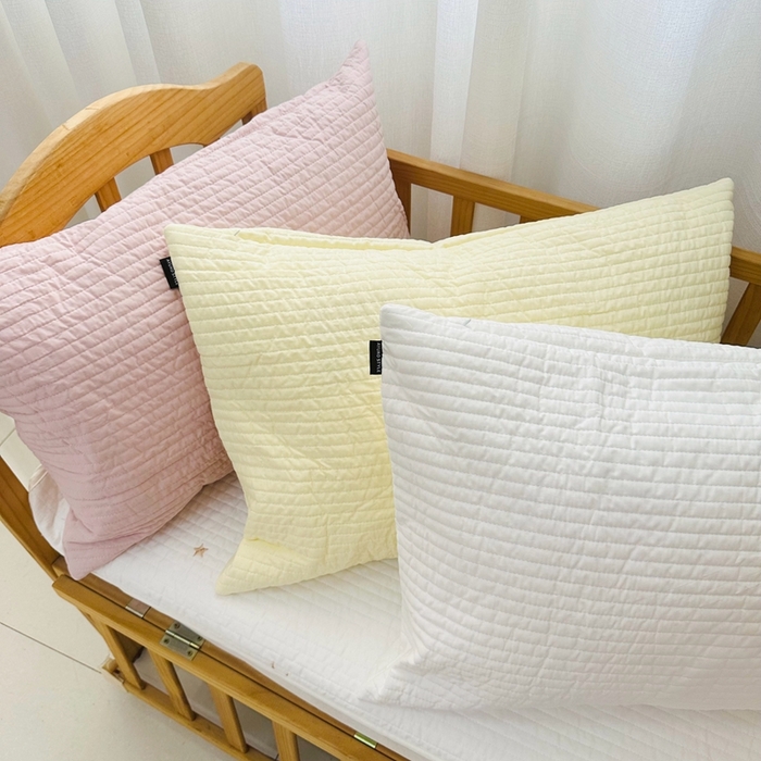 91家纺网 家纺一手货源 找家纺 （总）期遇家居 2025新款糖果色双面绗缝枕套（不含枕芯）双面可用