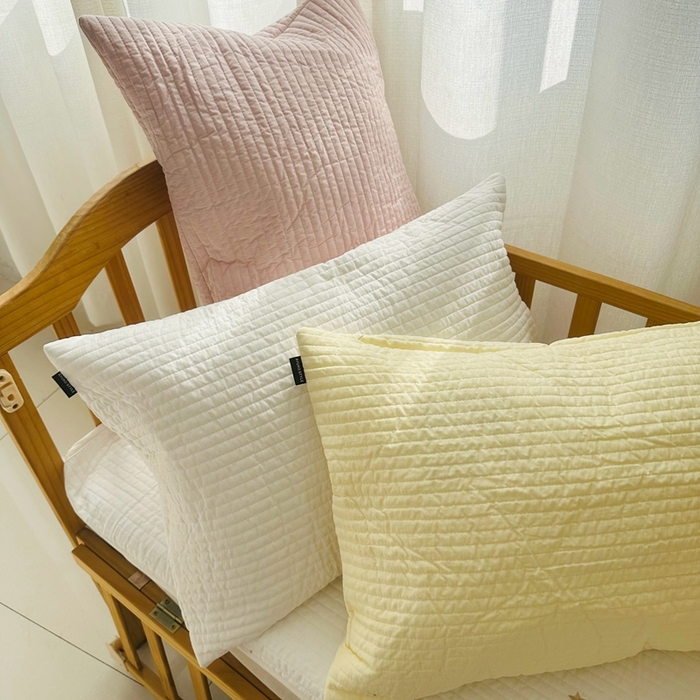 91家纺网 家纺一手货源 找家纺 （总）期遇家居 2025新款糖果色双面绗缝枕套（不含枕芯）双面可用