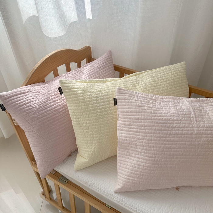 91家纺网 家纺一手货源 找家纺 （总）期遇家居 2025新款糖果色双面绗缝枕套（不含枕芯）双面可用