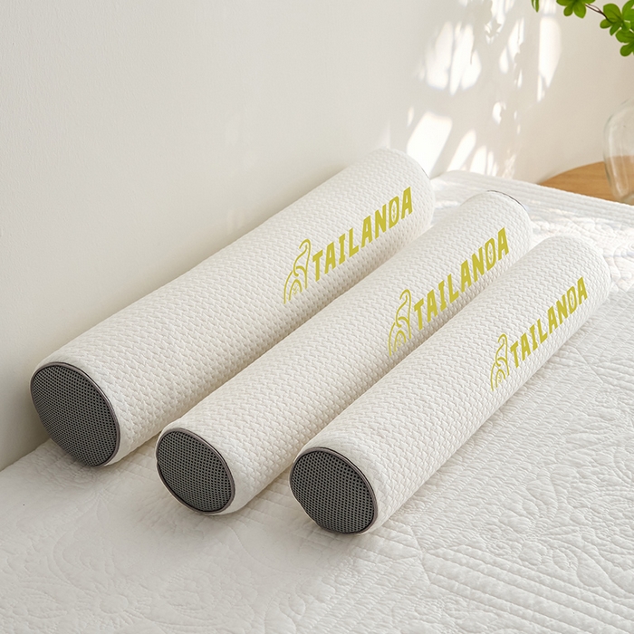 91家纺网 家纺一手货源 找家纺 （总）鼎盛乳胶 2025新款针织圆柱乳胶枕 枕头枕芯