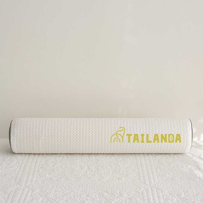 91家纺网 家纺一手货源 找家纺 鼎盛乳胶 2025新款针织圆柱乳胶枕 枕头枕芯 针织乳胶圆柱枕-白色 50x10cm/只