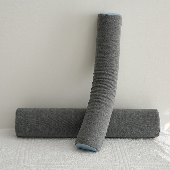 91家纺网 家纺一手货源 找家纺 鼎盛乳胶 2025新款多功能圆柱乳胶枕 枕头枕芯 多功能乳胶圆柱枕-灰 50x10cm/只