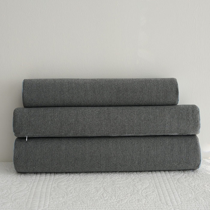 91家纺网 家纺一手货源 找家纺 鼎盛乳胶 2025新款多功能圆柱乳胶枕 枕头枕芯 多功能乳胶圆柱枕-灰 60x10cm/只