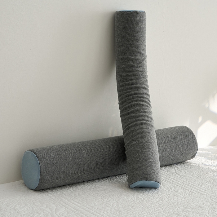 91家纺网 家纺一手货源 找家纺 鼎盛乳胶 2025新款多功能圆柱乳胶枕 枕头枕芯 多功能乳胶圆柱枕-灰 60x10cm/只
