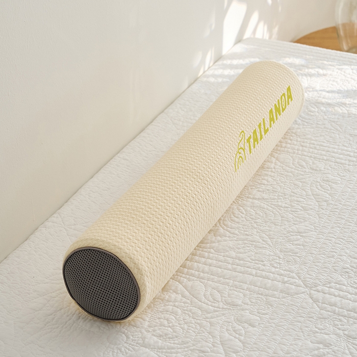 91家纺网 家纺一手货源 找家纺 鼎盛乳胶 2025新款针织圆柱乳胶枕 枕头枕芯 针织乳胶圆柱枕-黄色 60x10cm/只