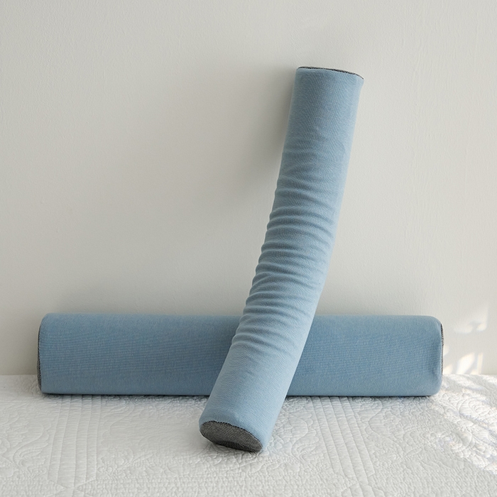 91家纺网 家纺一手货源 找家纺 鼎盛乳胶 2025新款多功能圆柱乳胶枕 枕头枕芯 多功能乳胶圆柱枕-蓝 60x10cm/只