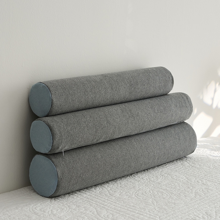 91家纺网 家纺一手货源 找家纺 鼎盛乳胶 2025新款多功能圆柱乳胶枕 枕头枕芯 多功能乳胶圆柱枕-灰 60x12cm/只