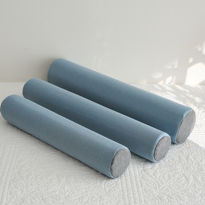 91家纺网 家纺一手货源 找家纺 鼎盛乳胶 2025新款多功能圆柱乳胶枕 枕头枕芯 多功能乳胶圆柱枕-蓝 60x12cm/只