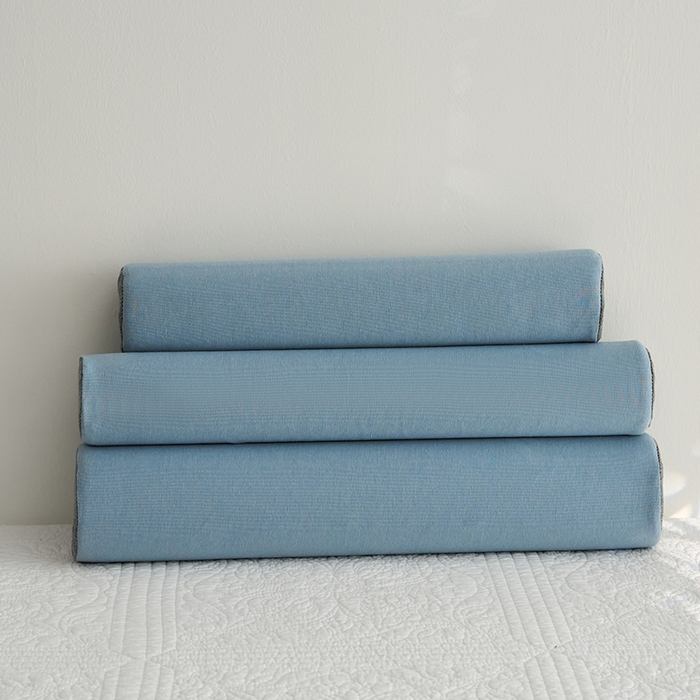 91家纺网 家纺一手货源 找家纺 鼎盛乳胶 2025新款多功能圆柱乳胶枕 枕头枕芯 多功能乳胶圆柱枕-蓝 60x12cm/只