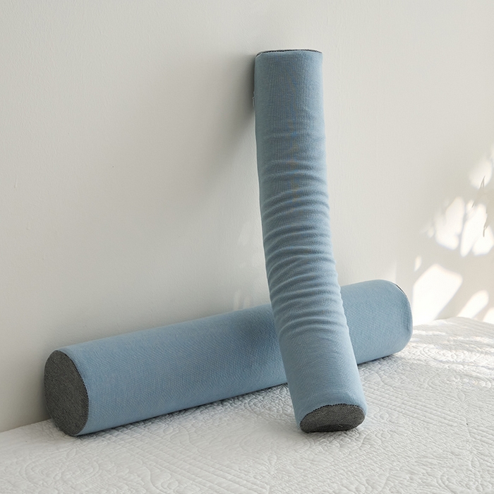 91家纺网 家纺一手货源 找家纺 鼎盛乳胶 2025新款多功能圆柱乳胶枕 枕头枕芯 多功能乳胶圆柱枕-蓝 60x12cm/只