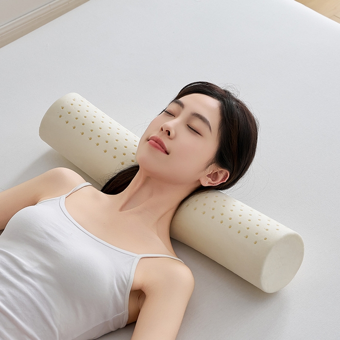 91家纺网 家纺一手货源 找家纺 鼎盛乳胶 2025新款水洗棉圆柱乳胶枕 枕头枕芯 圆柱乳胶内芯图 60x12cm/只