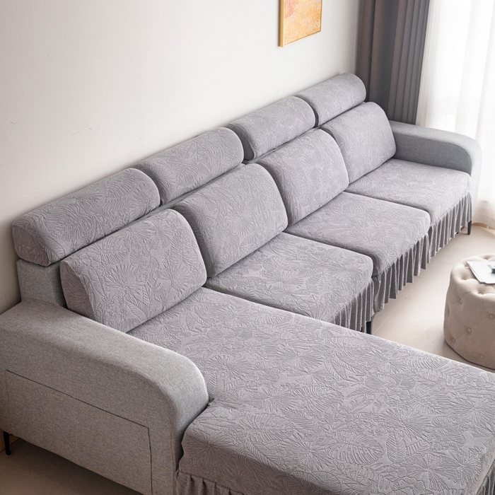 91家纺网 家纺一手货源 找家纺 千彤沙发垫2025新款裙边款-香山雨藤沙发笠 银灰