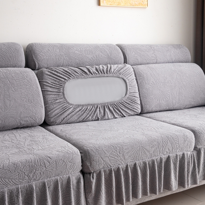 91家纺网 家纺一手货源 找家纺 千彤沙发垫2025新款裙边款-香山雨藤沙发笠 银灰