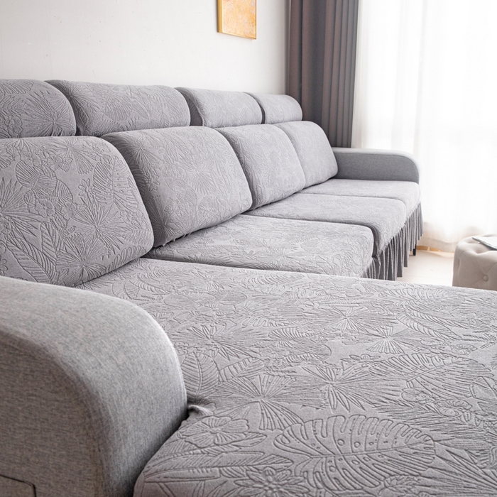 91家纺网 家纺一手货源 找家纺 千彤沙发垫2025新款裙边款-香山雨藤沙发笠 银灰