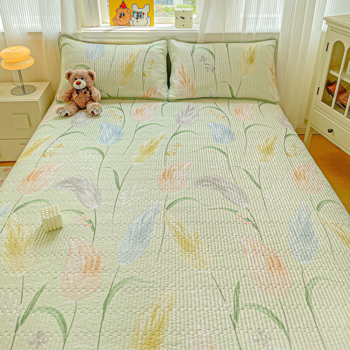 91家纺网 家纺一手货源 找家纺 （总）恒尚居 2025新款莫代尔天丝夏季床盖印花夹棉床单三件套床褥垫-系列二