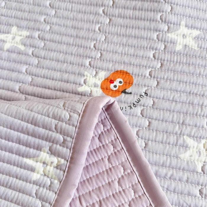 91家纺网 家纺一手货源 找家纺 恒尚居 2025新款莫代尔天丝夏季床盖印花夹棉床单三件套床褥垫-系列二 莫代尔-繁星紫