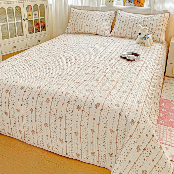 91家纺网 家纺一手货源 找家纺 恒尚居 2025新款莫代尔天丝夏季床盖印花夹棉床单三件套床褥垫-系列二 莫代尔-金色阳光