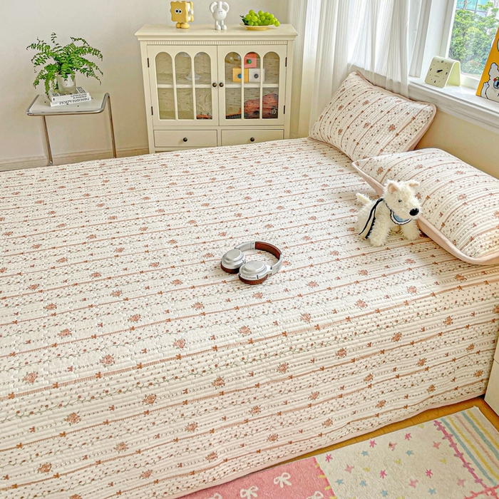 91家纺网 家纺一手货源 找家纺 恒尚居 2025新款莫代尔天丝夏季床盖印花夹棉床单三件套床褥垫-系列二 莫代尔-金色阳光