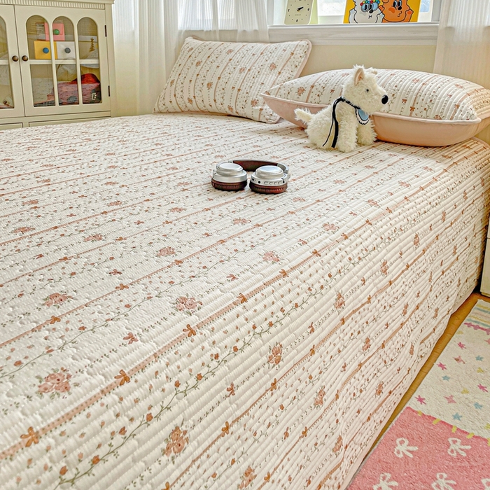 91家纺网 家纺一手货源 找家纺 恒尚居 2025新款莫代尔天丝夏季床盖印花夹棉床单三件套床褥垫-系列二 莫代尔-金色阳光