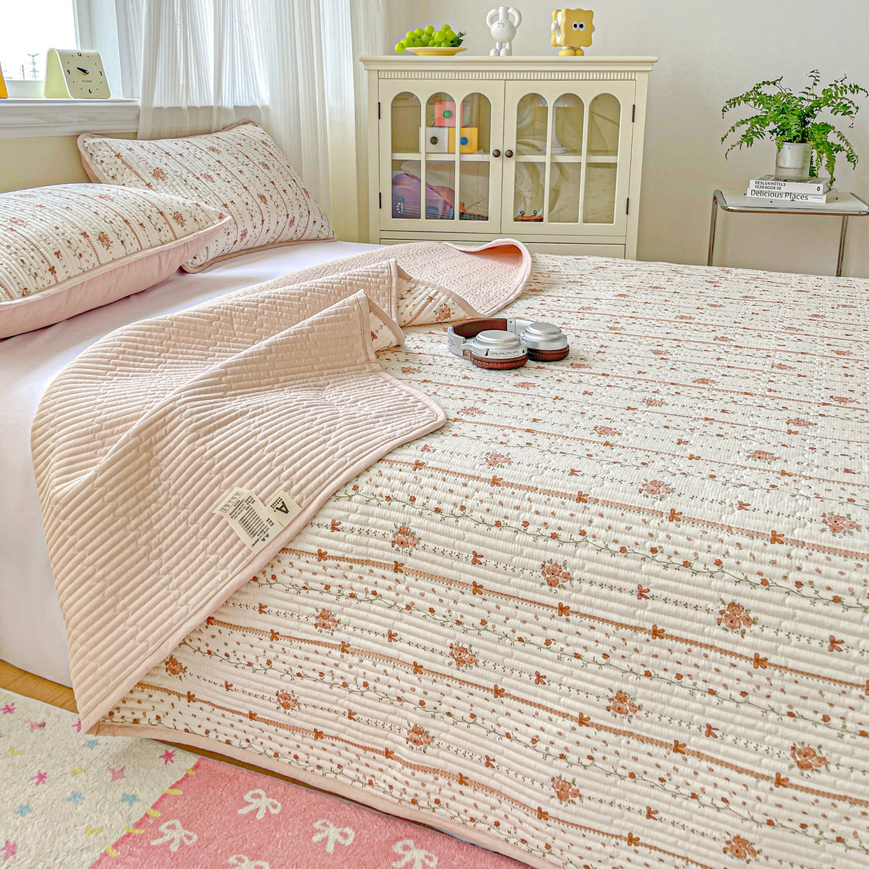 91家纺网 家纺一手货源 找家纺 恒尚居 2025新款莫代尔天丝夏季床盖印花夹棉床单三件套床褥垫-系列二 莫代尔-金色阳光