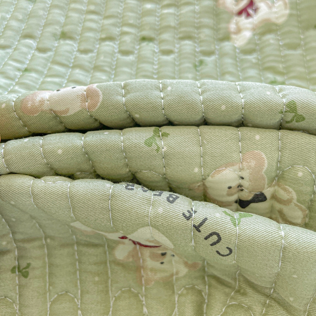 91家纺网 家纺一手货源 找家纺 恒尚居 2025新款莫代尔天丝夏季床盖印花夹棉床单三件套床褥垫-系列一 莫代尔-米安熊