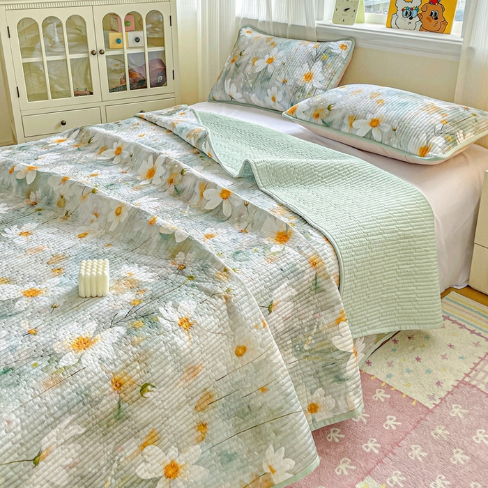 91家纺网 家纺一手货源 找家纺 恒尚居 2025新款莫代尔天丝夏季床盖印花夹棉床单三件套床褥垫-系列二 莫代尔-柔情蜜意