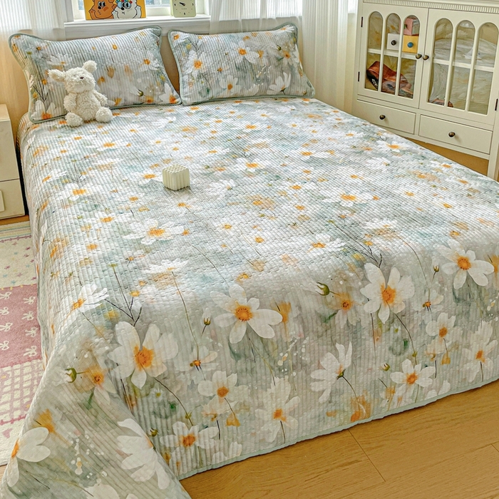 91家纺网 家纺一手货源 找家纺 恒尚居 2025新款莫代尔天丝夏季床盖印花夹棉床单三件套床褥垫-系列二 莫代尔-柔情蜜意