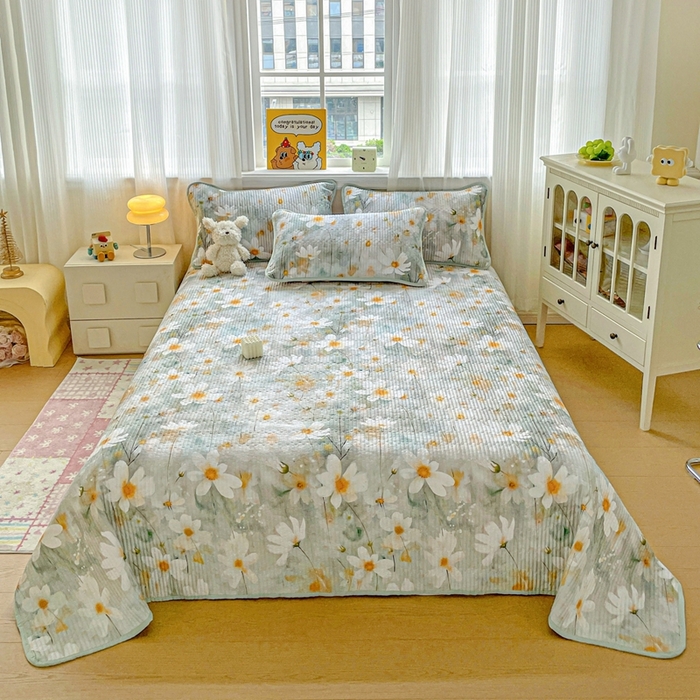 91家纺网 家纺一手货源 找家纺 恒尚居 2025新款莫代尔天丝夏季床盖印花夹棉床单三件套床褥垫-系列二 莫代尔-柔情蜜意