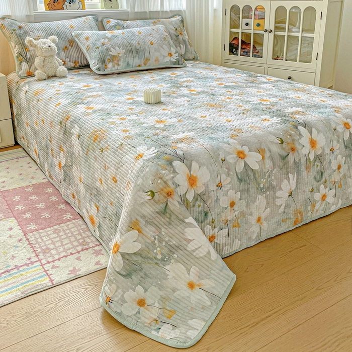 91家纺网 家纺一手货源 找家纺 恒尚居 2025新款莫代尔天丝夏季床盖印花夹棉床单三件套床褥垫-系列二 莫代尔-柔情蜜意