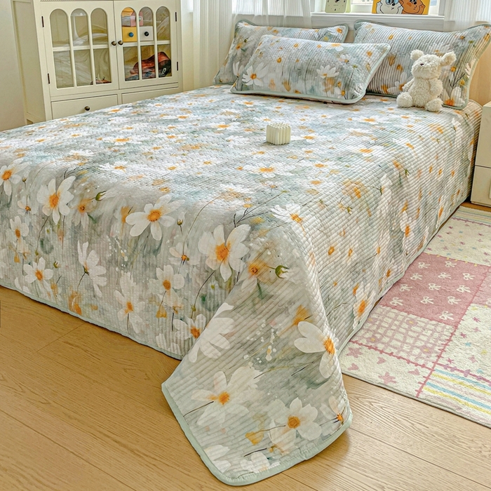 91家纺网 家纺一手货源 找家纺 恒尚居 2025新款莫代尔天丝夏季床盖印花夹棉床单三件套床褥垫-系列二 莫代尔-柔情蜜意