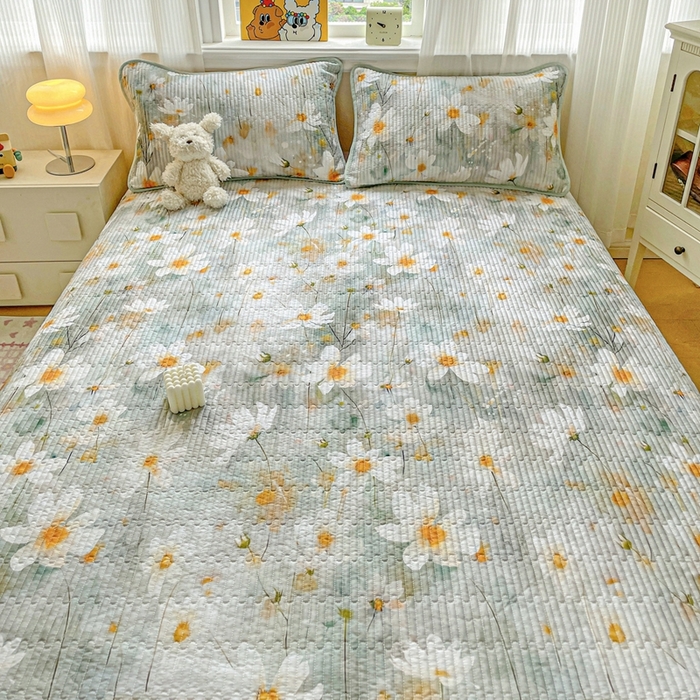 91家纺网 家纺一手货源 找家纺 恒尚居 2025新款莫代尔天丝夏季床盖印花夹棉床单三件套床褥垫-系列二 莫代尔-柔情蜜意