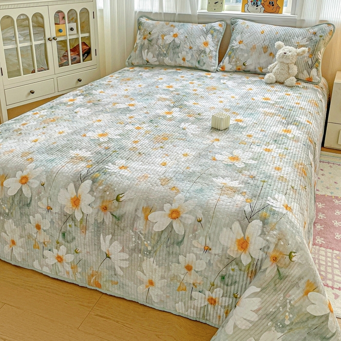 91家纺网 家纺一手货源 找家纺 恒尚居 2025新款莫代尔天丝夏季床盖印花夹棉床单三件套床褥垫-系列二 莫代尔-柔情蜜意